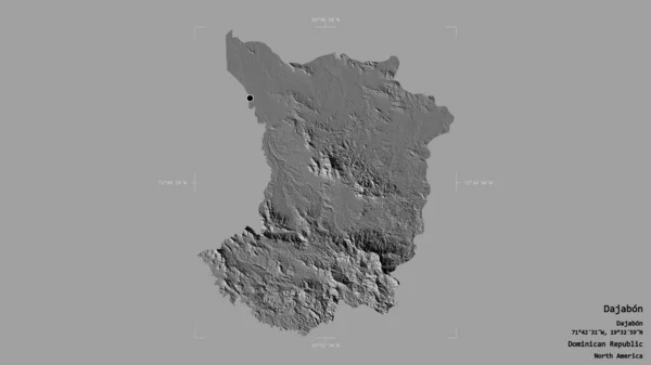 Zona Dajabon Provincia República Dominicana Aislada Sobre Fondo Sólido Una — Foto de Stock