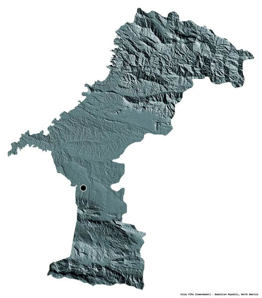 Tvar Eliase Piny Provincie Dominikánská Republika Hlavním Městem Izolovaným Bílém — Stock fotografie