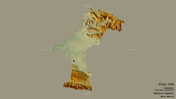 Oblast Elias Pina Provincie Dominikánská Republika Izolovaná Pevném Pozadí Georeferencované — Stock fotografie