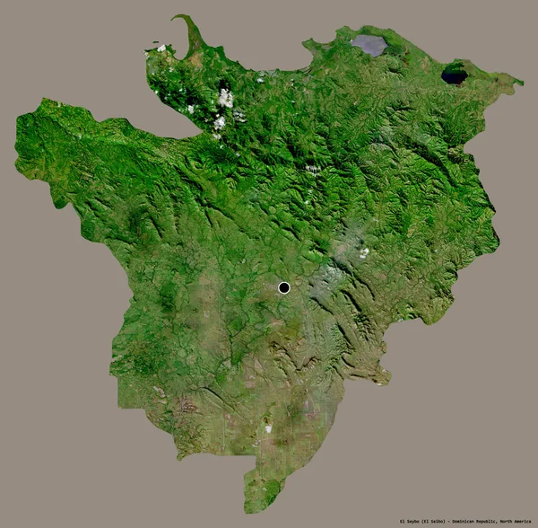 Forma Seybo Provincia República Dominicana Con Capital Aislada Sobre Fondo —  Fotos de Stock