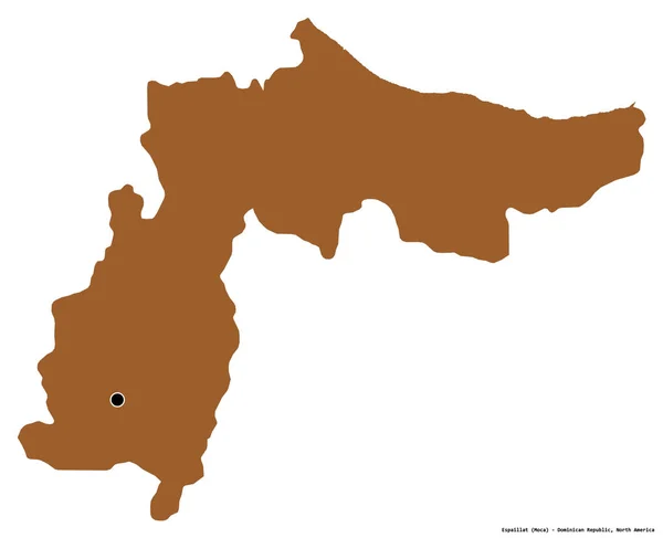 Forme Espaillat Province République Dominicaine Avec Capitale Isolée Sur Fond — Photo