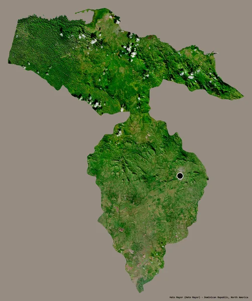 Форма Мэра Хато Провинция Доминиканская Республика Столицей Изолированы Прочном Цветном — стоковое фото