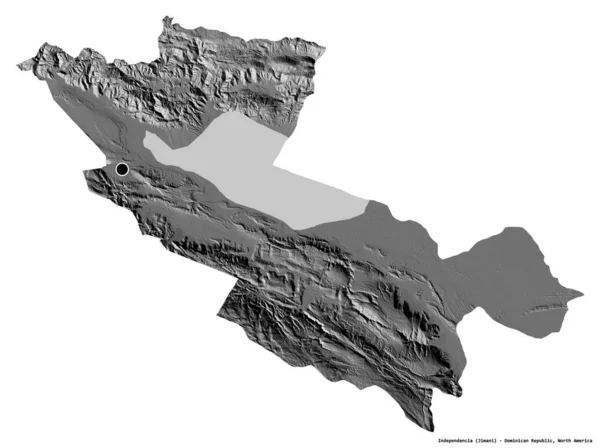 Forma Independencia Provincia República Dominicana Con Capital Aislada Sobre Fondo — Foto de Stock