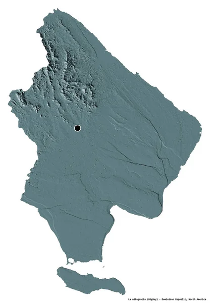 Forma Altagracia Provincia República Dominicana Con Capital Aislada Sobre Fondo — Foto de Stock