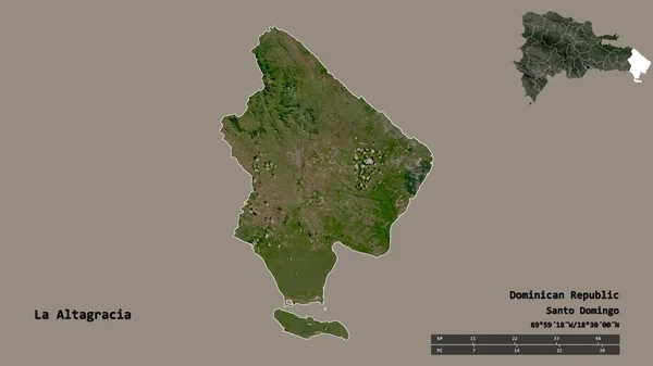 Forme Altagracia Province République Dominicaine Avec Capitale Isolée Sur Fond — Photo