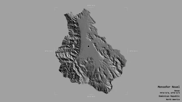 Zona Monseñor Nouel Provincia República Dominicana Aislada Sobre Fondo Sólido — Foto de Stock