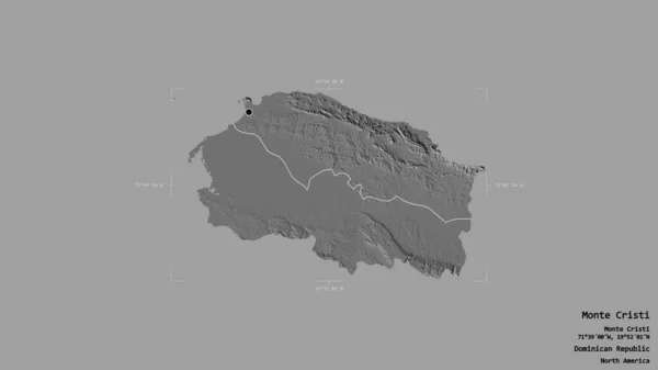 Oblast Monte Cristi Provincie Dominikánská Republika Izolovaná Pevném Pozadí Georeferenčním — Stock fotografie