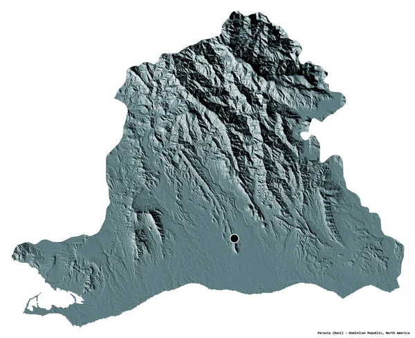Forma Peravia Provincia República Dominicana Con Capital Aislada Sobre Fondo — Foto de Stock