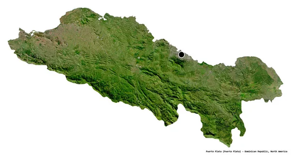 도미니카 공화국 포르토 플라타 모습을 있으며 수도는 바탕에 고립되어 렌더링 — 스톡 사진