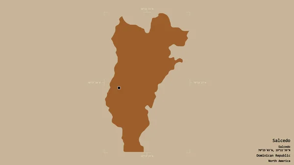 Περιοχή Salcedo Επαρχία Της Δομινικανής Δημοκρατίας Απομονωμένη Στέρεο Υπόβαθρο Ένα — Φωτογραφία Αρχείου