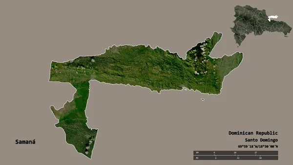 Forme Samana Province République Dominicaine Avec Capitale Isolée Sur Fond — Photo