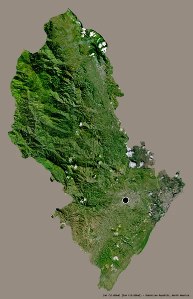 Forma San Cristobal Provincia Della Repubblica Dominicana Con Suo Capoluogo — Foto Stock