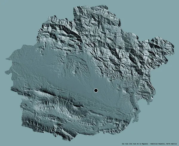 Forma San Juan Provincia República Dominicana Con Capital Aislada Sobre — Foto de Stock