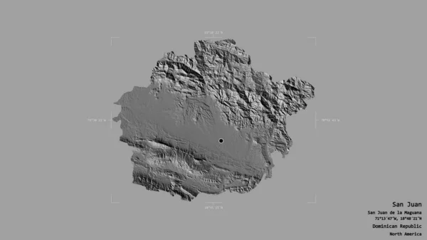 Zona San Juan Provincia República Dominicana Aislada Sobre Fondo Sólido — Foto de Stock