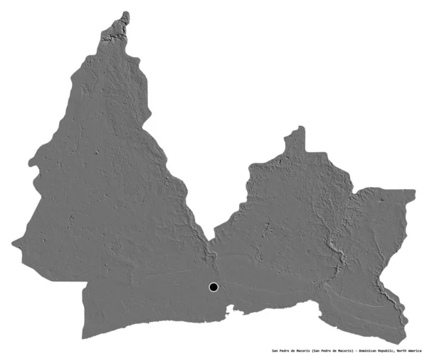 Form San Pedro Macoris Provinsen Dominikanska Republiken Med Dess Huvudstad — Stockfoto