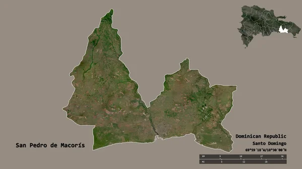 Forma San Pedro Macoris Provincia República Dominicana Con Capital Aislada —  Fotos de Stock