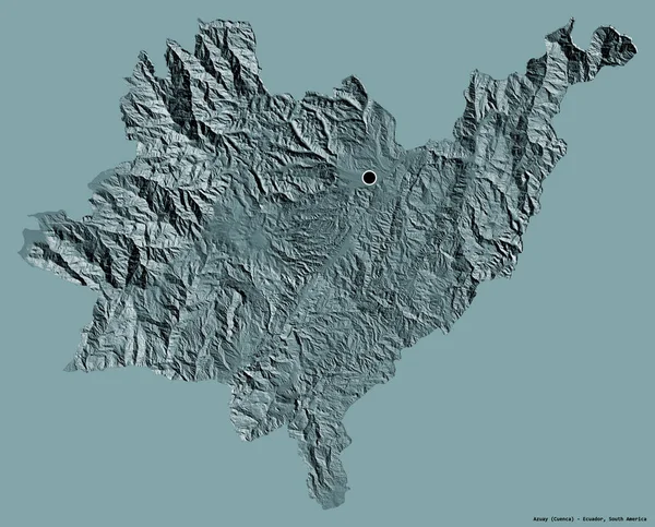 Tvar Azuay Provincie Ekvádor Hlavním Městem Izolované Pevném Barevném Pozadí — Stock fotografie