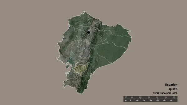 Başkenti Ana Bölgesel Bölümü Ayrılmış Azuay Bölgesiyle Ekvador Dejenere Edilmiş — Stok fotoğraf