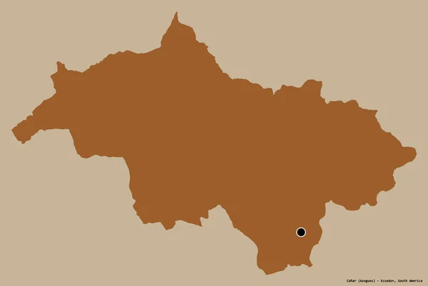 Форма Канар Провинция Эквадор Столицей Изолированной Сплошном Цветном Фоне Состав — стоковое фото