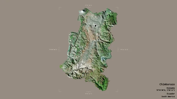 Oblast Chimborazo Provincie Ekvádor Izolovaná Pevném Pozadí Georeferenční Hraniční Oblasti — Stock fotografie