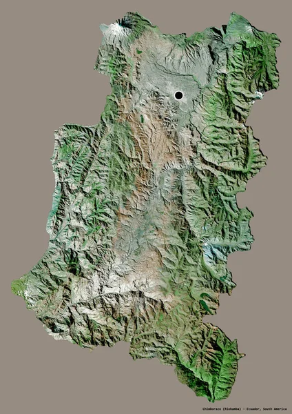 Forme Chimborazo Province Équateur Avec Capitale Isolée Sur Fond Couleur — Photo