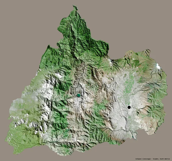 Forma Cotopaxi Provincia Ecuador Con Capital Aislada Sobre Fondo Color — Foto de Stock