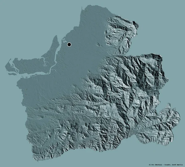 Form Von Oro Provinz Ecuador Mit Seiner Hauptstadt Isoliert Auf — Stockfoto