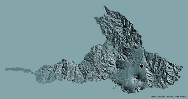 Shape Imbabura Provinz Ecuador Mit Seiner Hauptstadt Isoliert Auf Einem — Stockfoto