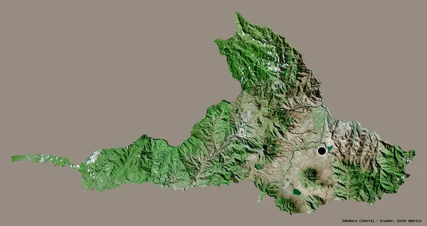Kształt Imbabura Prowincja Ekwador Jego Kapitału Izolowane Stałym Tle Koloru — Zdjęcie stockowe