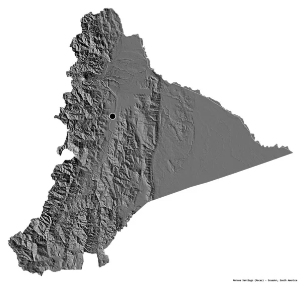 Forma Morona Santiago Provincia Ecuador Con Capital Aislada Sobre Fondo — Foto de Stock