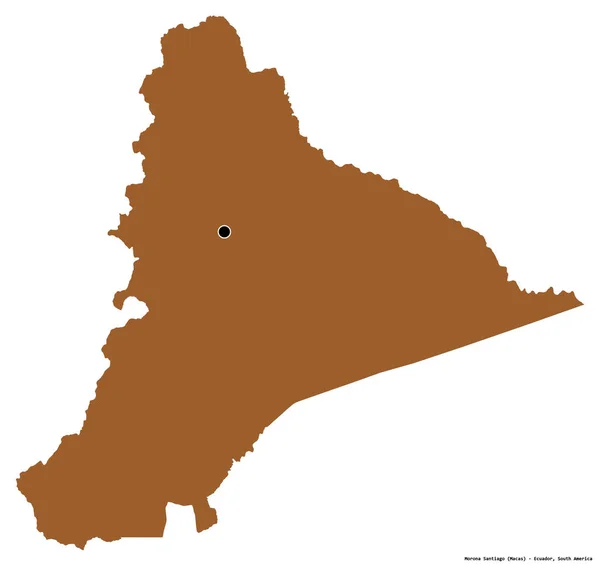 Gestalt Von Morona Santiago Provinz Ecuador Mit Seiner Hauptstadt Isoliert — Stockfoto