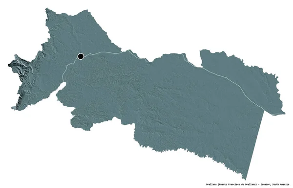 Gestalt Von Orellana Provinz Ecuador Mit Seiner Hauptstadt Isoliert Auf — Stockfoto