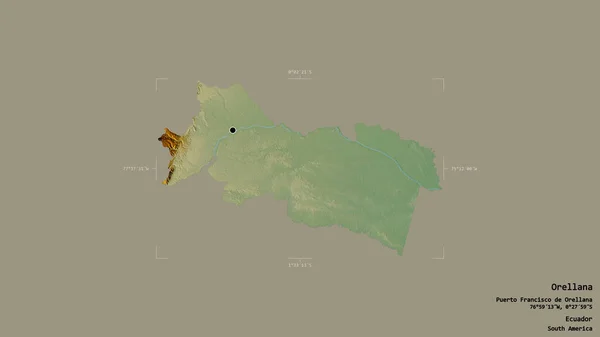 Région Orellana Province Équateur Isolée Sur Fond Solide Dans Une — Photo