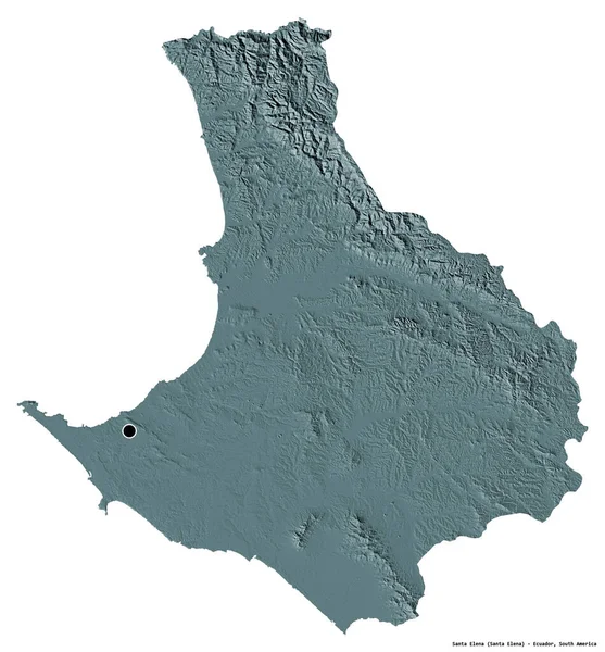 Forma Santa Elena Provincia Ecuador Con Capital Aislada Sobre Fondo — Foto de Stock