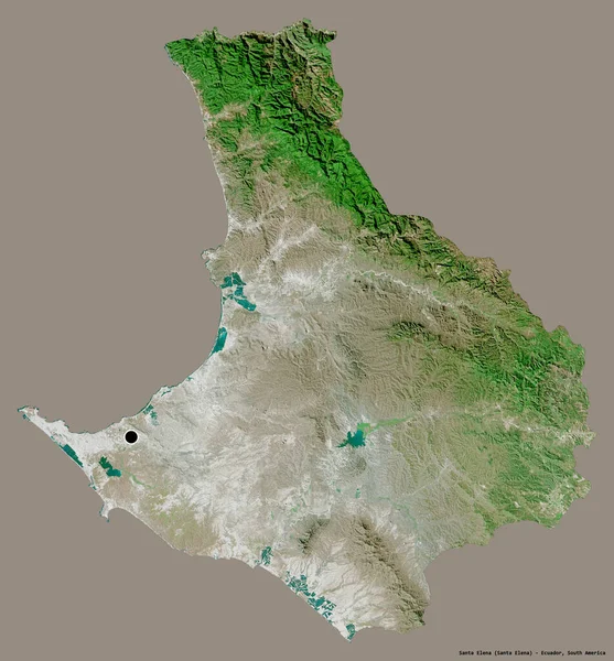 Forma Santa Elena Provincia Ecuador Con Capital Aislada Sobre Fondo — Foto de Stock