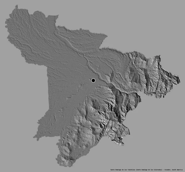 Forma Santo Domingo Los Tsachilas Provincia Ecuador Con Capital Aislada — Foto de Stock