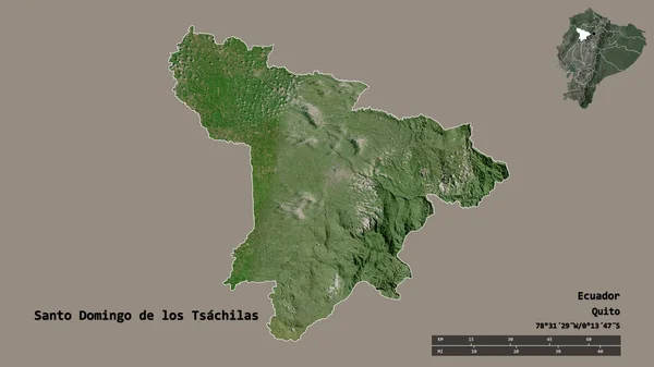 Forme Santo Domingo Los Tsachilas Province Équateur Avec Capitale Isolée — Photo