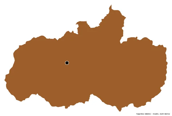 Form Tungurahua Provinsen Ecuador Med Huvudstaden Isolerad Vit Bakgrund Sammansättning — Stockfoto