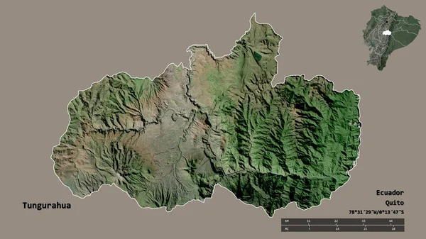 Σχήμα Του Tungurahua Επαρχία Του Ισημερινού Κεφάλαιό Του Απομονωμένο Στέρεο — Φωτογραφία Αρχείου