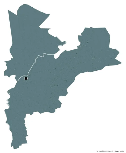 아드다카 글리야 수도가 배경에 고립되어 통치하고 지형도 렌더링 — 스톡 사진