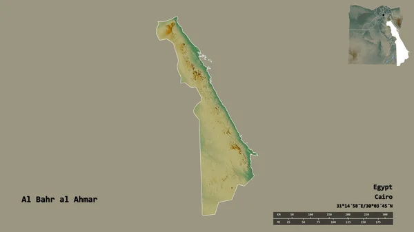 Форма Ель Бахр Аль Ахмар Провінції Єгипту Столицею Ізольованою Твердому — стокове фото