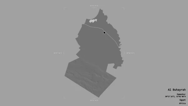 Oblast Buhayrah Egyptský Guvernér Izolovaný Pevném Pozadí Georeferencované Hraniční Oblasti — Stock fotografie