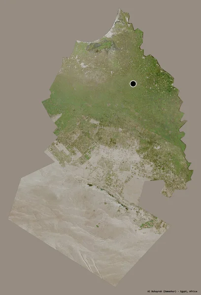 Форма Аль Бухайра Провинция Египет Столицей Изолированы Прочном Цветном Фоне — стоковое фото