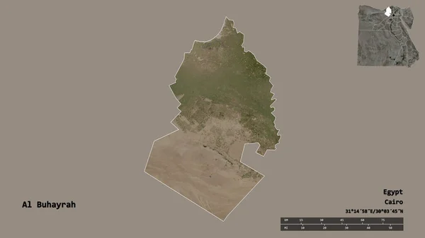 Форма Ель Бухайра Провінції Єгипту Столицею Ізольованою Твердому Тлі Масштаб — стокове фото