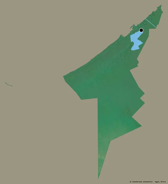 Tvar Iskandariyah Guvernér Egypta Jeho Hlavním Městem Izolované Pevném Barevném — Stock fotografie