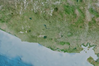 El Salvador 'un geniş bir alanı. Uydu görüntüleri. 3B görüntüleme