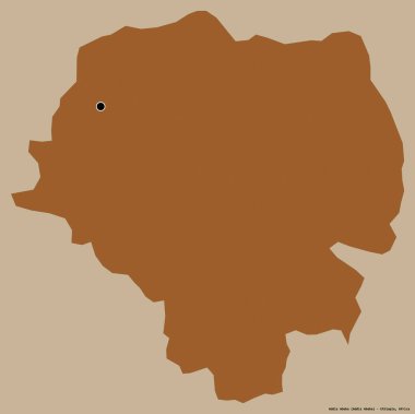 Etiyopya 'nın başkenti Addis Abeba' nın katı renk arkaplanı ile izole edilmiş hali. Desenli dokuların bileşimi. 3B görüntüleme