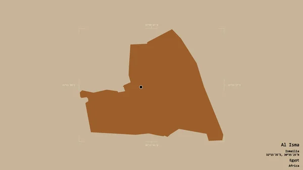 Територія Ель Ісма Провінції Єгипту Ізольована Твердому Тлі Геодезичній Обмежувальній — стокове фото