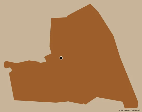 Form Isma Guvernör Egypten Med Sin Huvudstad Isolerad Solid Färg — Stockfoto