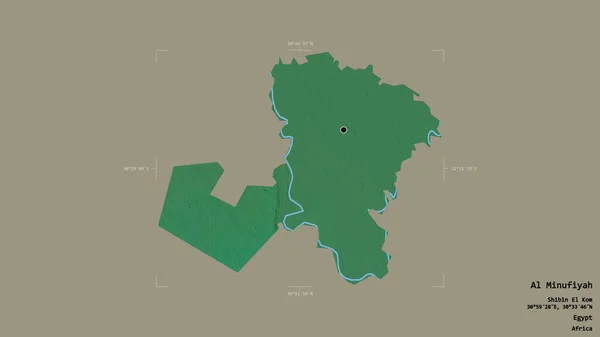 Zona Minufiyah Provincia Egipto Aislada Sobre Fondo Sólido Una Caja —  Fotos de Stock